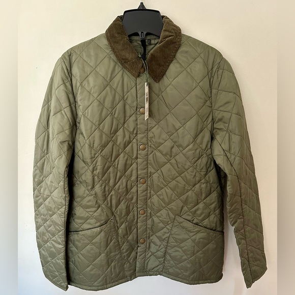 NWTs Barbour Men’s Heritage Liddesdale Quilted Jacket. Light Moss. Medium - Picture 1 of 13